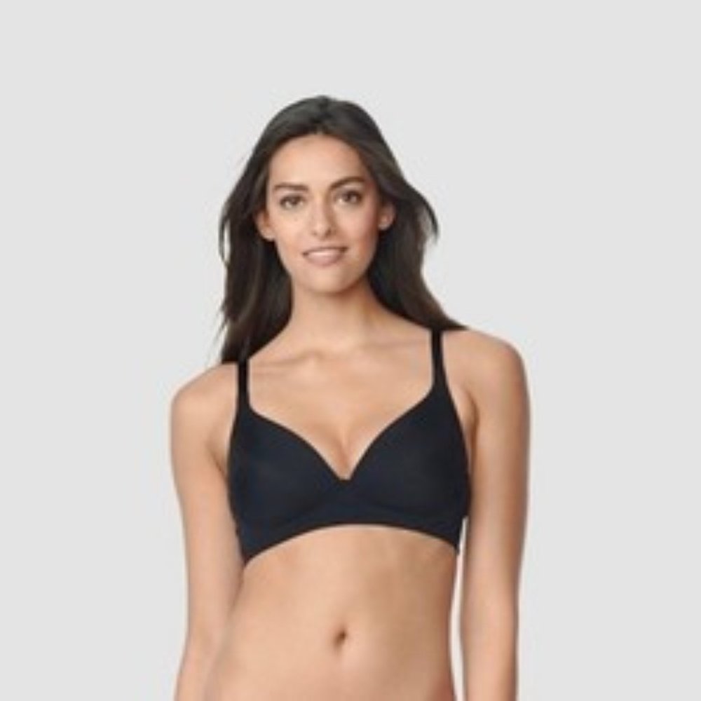 Simply Perfect - Black Breathable Wirefree Bra 36D